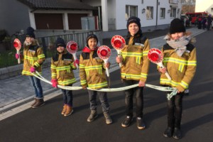 Die Kids der Minifeuerwehr Kahl