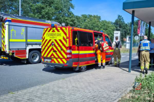 Feuerwehr Kahl sichert eine Hubschrauberlandung
