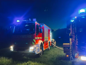 Das Tanklöschfahrzeug der Feuerwehr Kahl am Main